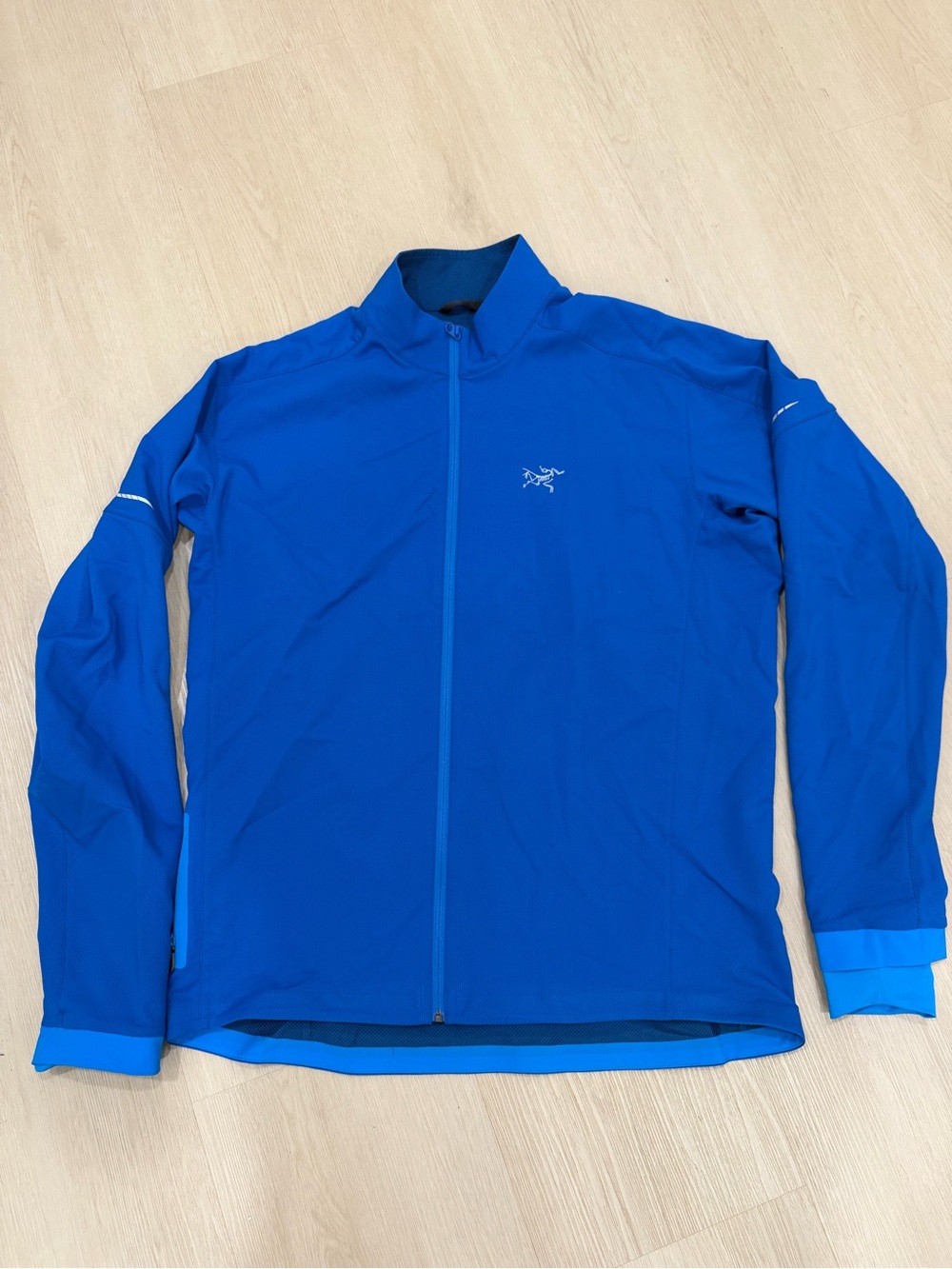 Arc'teryx Men's Soft Shell Lightweight Blue Full-Zip Performance Jacket Size L